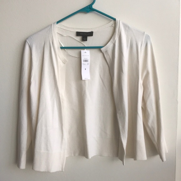 Ann Taylor White Cardigan - Picture 1 of 1
